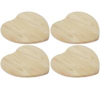 Apollo Rb Board Heart, Brown, 28 cm (Pack of 4)