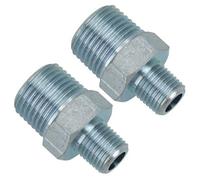 Apollo Slab Tech 1/4" Bsp Male To 1/2" Bsp Male Step Up / Down Thread Union Fitting 2 Pack Ft055
