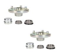 Apollo Slab Tech 2 X Trailer Wheel Hub 5.5" (139.7mm) Pcd Bearings Wheel Bolts Indespension