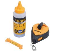 Apollo Slab Tech 30M Builders Chalk Brick Line Reel Rope String Spirit Level With Blue Visible Chalk