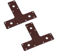 Apollo Slab Tech T-Shape Bracket Brace Fastener Plate 150 X 90 X 37mm Joist Joiner Mending 2Pk