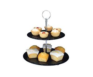 Apollo Slate 2-Tier Cake Stand, 1296