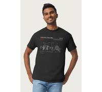 Apollo Spacecraft Blueprint T-Shirt NASA Black XL