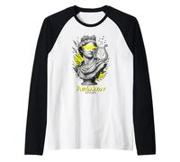 Apollo Statue Vaporwave Urbant Ancient Greek Mythology Raglan Baseball Tee