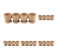 Apollo T4523 Beech 4 Egg Cup Set, Natural Wood, 24x5.5x5.5 (Pack of 5)