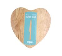 APOLLO THE HOUSEWARE BRAND Heart Board, Hevea Wood, Chopping, Serving Board for Cheese Charcuterie, for Anniversary, Birthday, Christmas, Size 28x28x15cm, Brown