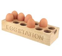 APOLLO THE HOUSEWARES BRAND 4567 RB Egg Station 12, Wood, Brown, 32 x 12 x 8 cm