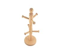 Apollo Mug Tree – Charlies Lacquered Beech, Holds 6 Mugs, Natural