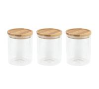 Apollo Set of 3 Airtight Glass Dry Food Storage Jar with Bamboo Lid