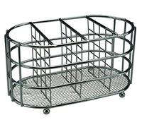 APOLLO THE HOUSEWARES BRAND Chr Cutlery Caddy Oval, Multi-Colour, 20x10.5x10.7, Metal, 5661
