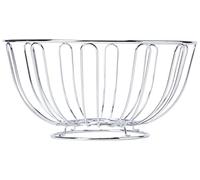 APOLLO The HOUSEWARES Brand Chrome Fruit Bowl, Round, Size: 24x12cm, Chrome
