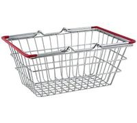 apollo THE HOUSEWARES BRAND Chrome Mini Shopping Basket, Toy, Encourages Creativity and Imagination, Storage for Stationary, Size: 18.5x14x9.5cm, Chrome