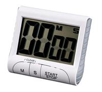 apollo THE HOUSEWARES BRAND Clip On Digital Timer with Large Display, Magnetic and Free Standing, Easy Start Stop, White, 7.5x2x7cm