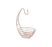 apollo THE HOUSEWARES BRAND Copper Banana Tree Fruit Bowl, Basket, Hanger, Fresh Bananas for Longer, Size: 24x42x24 cm, Copper