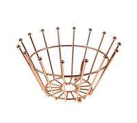 apollo THE HOUSEWARES BRAND Copper Fruit Bowl Crown, Storage, Great Gift Idea, Study, Sl nd Modern Design, Size: 36x19cm, Copper