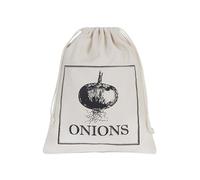 apollo THE HOUSEWARES BRAND Cotton Veg Bag ONION, Cotton Material, Eco Product, Food Storage Bag, Keeps Food Fresh Longer, Size: 30x38cm, Beige