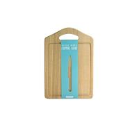 apollo THE HOUSEWARES BRAND Cutting, Chopping Board with handle, High Quality Hevea Wood, 35x25cm, Natural
