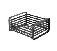 Apollo Industrial Black Flat Iron Metal Napkin Holder Basket