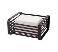 Apollo Industrial Black Flat Iron Metal Napkin Holder Basket