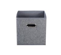 APOLLO THE HOUSEWARES BRAND Foldable Storage Box, Drawer Insert Ikea Kallax, Foldable Maximize Space, Declutter Effortlessly, Durable, Stylish, Space-Saving, Size: 27x27x27cm. Grey
