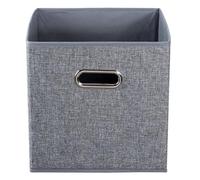 APOLLO THE HOUSEWARES BRAND Foldable Storage Box, Drawer Insert Ikea Kallax, Foldable Maximize Space, Declutter Effortlessly, Durable, Stylish, Space-Saving, Size: 27x27x27cm. Grey