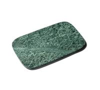 apollo THE HOUSEWARES BRAND Green Marble Rectangle Serving Platter with Padded Feet, Cool Surface for Food Prep & Presentation, Cutting and Chopping Board, 30x18x1cm