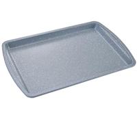 apollo THE HOUSEWARES BRAND Large Baking Rectangle Oven Tray, Carbon Steel with Non-Stick Granite Stone Effect Coating, Kitchen Pan Sheet for Roasting, Easy Clean, 50x31x2.5cm, Grey