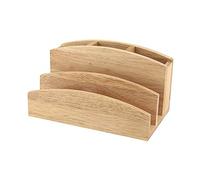 APOLLO THE HOUSEWARES BRAND Letter Rack Pen Tidy, Organiser, Stand, Hevea Wood, Great Gift Idea, Size: 23x14x12cm, Natural