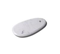apollo THE HOUSEWARES BRAND Marble Medium Teardrop Board, Heat Resistant Kitchen Protector, Non-Slip Cutting & Chopping Board, Durable Serving Platter, White Marble, 22.5x11.5x1cm