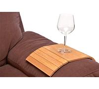 Apollo The Housewares Brand Organiser Snack Flexible Wooden Sofa ARM Chair Tray Media, Wood