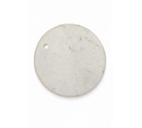 apollo THE HOUSEWARES BRAND Round Marble Board, Heat Resistant Worktop Protector, Non-Slip Cutting Board, Hard-Wearing Stone Ware Chopping and Appetiser Board, White, 26x2cm