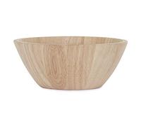 APOLLO T6605 Rubberwood Salad/Fruit Bowl, Natural Wood, 25.1x10.5x25.1