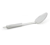 apollo THE HOUSEWARES BRAND Solid Stainless Steel Serving Spoon, for Plating, Serving Soups and Stews, with Eyelet for Easy Hanging on Hook, Kitchen Cooking Utensil, Silver,31x7x5cm