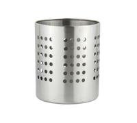 apollo THE HOUSEWARES BRAND SS Utensil Holder, Organiser for Cutlery and Utensils, Kitchen Storage, Size:11x11x14 cm, Silver