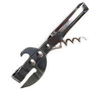 apollo The HOUSEWARES Brand Can Opener Stab w Corkscrew, Stainless Steel, Chrome, 23x8x1.8, 6739