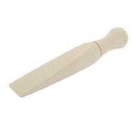 apollo THE HOUSEWARES BRAND Wooden Door Wedge, Stopper | Natural Beech Wood Doorstop, Easy Grip Handle, Universal For Most Homes Schools or Office, 15x3x3cm
