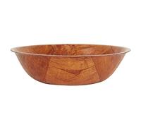 apollo THE HOUSEWARES BRAND Wooden Woven 15cm Fruit Bowl | Small Round Serving Salad and Popcorn Snack Dish, Kitchen Dining Serve Ware, Outdoor and Indoor Party Ware, 15x15x5cm