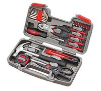 Apollo Tools DT9706 Original 39 Piece General Repair Hand Tool Set with Tool Box Storage Case, Red