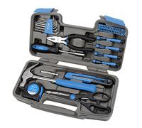 Apollo Tools Original 39 Piece General Household Tool Set in Toolbox Storage Case with Essential Hand Tools for Everyday Home Repairs