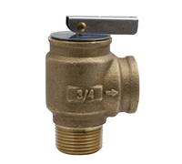 Apollo Valve 10-400 Series Bronze Safety Relief Valve, ASME Hot Water, 75 psi Set Pressure, 3/4" NPT Male x Female