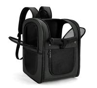 Apollo Walker Cat Carrier and Dog Carrier, for Large and Small Cat Pets (2-15 kg), Breathable Mesh Pet Carrier, Ideal for Hiking, Travel, and Outdoor Activities (Black)