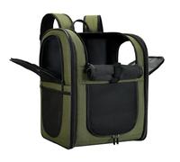 Apollo Walker Cat Carrier and Dog Carrier, for Large and Small Cat Pets (2-15 kg), Breathable Mesh Pet Carrier, Ideal for Hiking, Travel, and Outdoor Activities (Green)