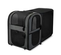 Apollo Walker Pet Carrier Backpack for Large/Small Cats and Dogs, Puppies, Safety Features and Cushion Back Support for Travel, Hiking, Outdoor Use (Gray-Expandable)