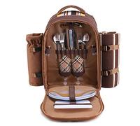 Apollo Walker Picnic Backpack for 2 with Blanket, Brown
