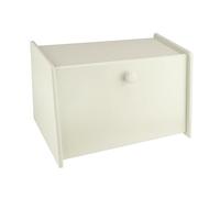 Apollo Wood Drop Front Bread Bin, Cream | Hevea Wood, Flat Shelf Top for Extra Storage, for cakes, treats and pastries