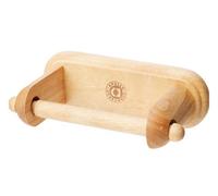 Apollo Wooden Toilet Roll Holder Rubber Beech Wood Bathroom Tissue Holder Eco-Friendly Toilet Paper Rack Wall Mounted