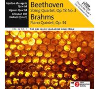 Apollon Musagète Quartet - Beethoven : String Quartet, Op.18 No.3 , Brahms : Piano Quintet, Op.34 & Webern : Langsamer Satz
