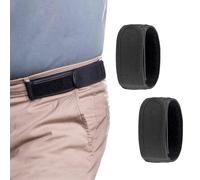 ApollOptimum No Buckle Belts for Men, 2Pcs Velcro Belts, Durable Black Belt, Easy to Adjust Work Belts for Men, Comfortable Belt Elasticated Suitable for Walking, Work, Family, and Travel (M)