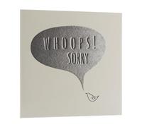 Apology Card - Whoops Sorry - Metallic Vegan Ink