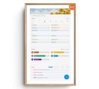 ApoloSign Digital Calendar: 15.6" Wall Planner Electronic Calendar, Smart Touchscreen Interactive Display for Chore Chart, Family Schedules, Supports All Apps via Google Play (Brown, 15.6-inch)